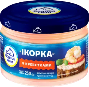 Фото 1 - Паста Водний Світ з ікрою скандинавської риби і креветками 250 г