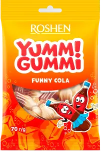 Фото 3 - Цукерки Roshen Yummi Gummi Funny Cola 70 г