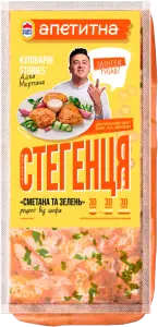 Фото 1 - Стегно куряче Наша Ряба Апетитна в маринаді "Сметана та зелень" охолоджене ~ 900 г