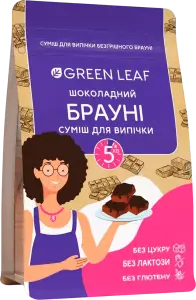 Фото 5 - Суміш для випікання Green Leaf Шоколадний брауні без цукру 300 г