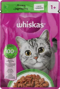 Фото 1 - Корм для котів Whiskas Ягня в желе 85 г