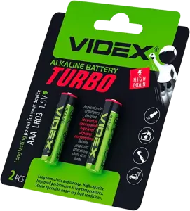 Фото 12 - Батарейка Videx LR03/AAA Turbo лужна 2 шт