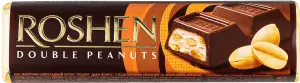 Фото 6 - Батончик Roshen Double peanuts молочно-шоколадний з подрібненим арахісом та арахісовим кремом 39г