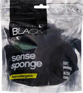 Фото 11 - Мочалка чорна Suavipiel Black Sense Sponge 1 шт