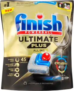 Фото 5 - Капсули для посудомийних машин Finish Ultimate All in 1 для миття посуду 45 шт