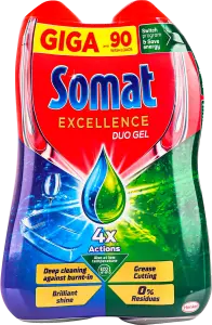 Фото 2 - Гель для посудомийних машин Somat Excellence для миття посуду 684 + 684 мл