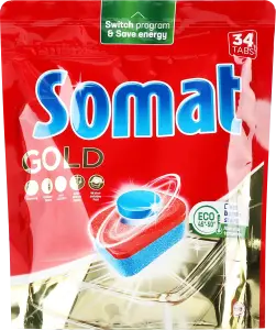 Фото 10 - Таблетки для посудомийних машин Somat Gold для миття посуду 34 шт