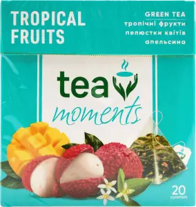 Фото 12 - Чай зелений Tea Moments Tropical Fruits 20 х 1.7 г