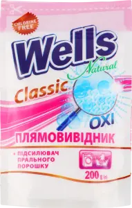 Фото 5 - Плямовивідник Wells Natural Oxi Classic для тканин універсальний порошкоподібний 200г