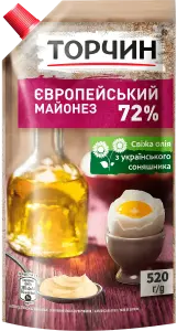 Фото 8 - Майонез Торчин Європейський 72% 520г