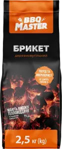 Фото 7 - Брикет деревновугільний BBQ Master 2,5 кг
