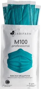 Фото 12 - Маска медична Abifarm M100 захисна стерильна 5шт