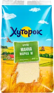 Фото 1 - Крупа манна Хуторок 800г