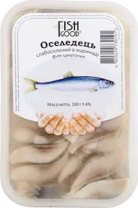 Фото 7 - Філе-шматочки Fish Good оселедця в маринаді 180 г