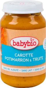Фото 3 - Пюре органічне BabyBio з моркви, гарбуза та форелі 200 г
