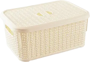 Фото 6 - Корзина Ucsan Plastik KNIT прямокутна з кришкою 9 л
