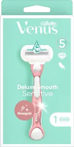 Фото 4 - Бритва для гоління жіночий Venus Extra Smooth Sensitive RoseGold з 1 змінним картриджем