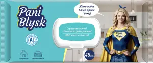 Фото 9 - Серветки вологі Pani Blysk для прибирання універсальні 48 шт