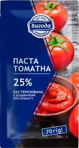 Фото 6 - Паста томатная Вигода нестерилизованная 25% 70 г