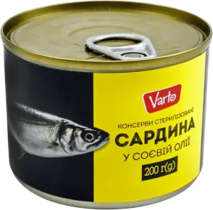Фото 7 - Сардина Varto у соєвій олії 200 г