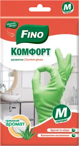 Фото 12 - Рукавички гумові Дрібниці Життя Fino Алое вера M господарські