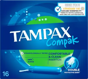 Фото 7 - Тампони гігієнічні Tampax Compak Супер Duo 16 шт