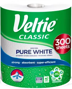 Фото 10 - Рушники паперові Velvet Classic Pure White 2-х шарові 1 шт