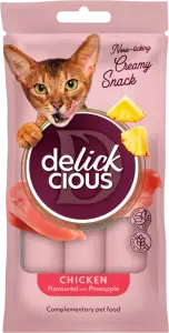 Фото 10 - Ласощі для котів Delickcious з куркою та ананасом 60 г