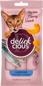 Фото 9 - Ласощі для котів Delickcious з сардиною та гарбузом 60 г