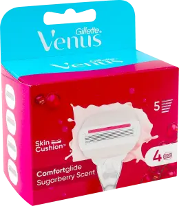 Фото 7 - Картридж Gillette Venus Comfortglide Sugarberry Scent жіночий 4 шт