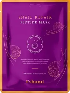 Фото 10 - Маска тканинна Eshumi Snail Repair Peptide з муцином равлика для обличчя 23 мл