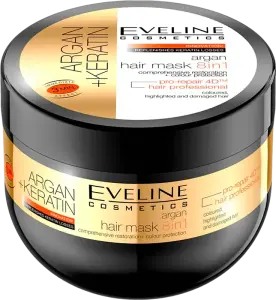 Фото 7 - Маска для волосся Eveline Argan Keratin з аргановою олією 8-в-1 300 мл