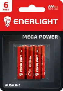 Фото 5 - Батарейка Enerlight Mega Power AAA Bli 6 шт
