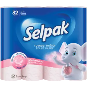 Фото 10 - Туалетний папір Selpak Perfumed 3-шаровий целюлозний кольоровий 32 шт