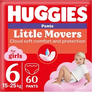 Фото 12 - Підгузники-трусики Huggies для дівчат 6 Box 60 шт