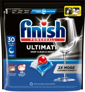 Фото 11 - Засіб для миття посуду в посудомийних машинах Finish Ultimate Fresh 30 табл