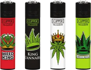 Фото 3 - Запальничка Clipper CP21RH Canna King кремнієва 1 шт