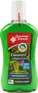 Фото 7 - Ополіскувач для ротової порожнини Доктор Біокон евкаліпт та ментол 300 мл