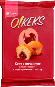 Фото 7 - Кекс O!Keks зі смаком вишні 330 г