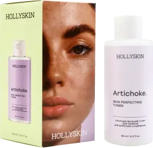Фото 10 - Тонер Hollyskin Artichoke охолоджувальний для обличчя 150 мл