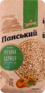 Фото 2 - Крупа Хуторок Панський гречана непропарена 450 г