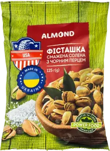 Фото 10 - Фісташка Almond смажена солона зі смаком чорного перцю 125 г