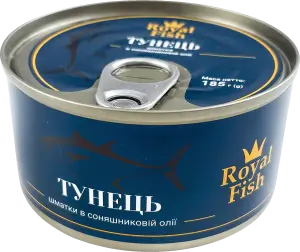 Фото 8 - Тунець Royal Fish шматки в олії 185 г