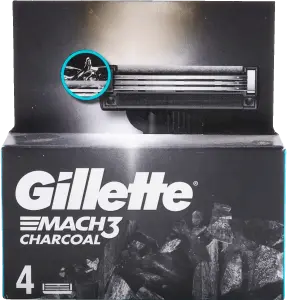 Фото 3 - Картридж чоловічий Gillette Мак 3 Деревне Вугілля 5 шт.