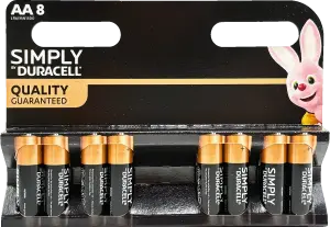 Фото 3 - Батарейки Duracell Simply AA LR6 8 шт