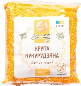 Фото 1 - Крупа кукурудзяна Ms.Tally без глютену 500 г