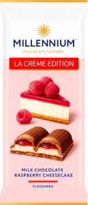 Фото 12 - Шоколад Millennium La Creme Edition молочний з кремовою малиновою начинкою 100 г