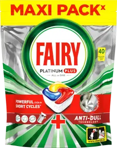 Фото 1 - Капсули для посудомийних машин Fairy Platinum All in 1 Лимон для миття посуду 40 шт