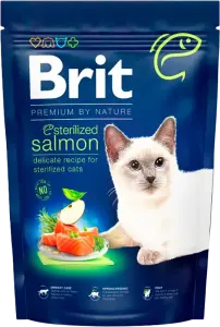 Фото 2 - Корм для стерилізованих котів Brit Premium з лососем 1.5 кг