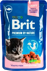 Фото 3 - Корм для кошенят Brit Premium біла риба 100 г